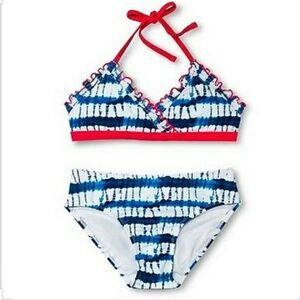 NWT Circo Blue Tie-dye Girls Bikini Set
